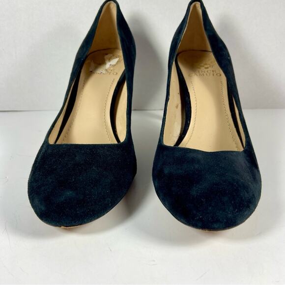 Vince Camuto Dark Suede Heels - Picture 4 of 10